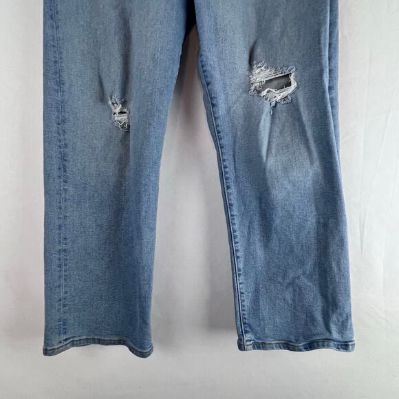 LEVI'S Women's Jeans Ribcage Straight Ankle Stretch Blue Light Wash Size 31 - Picture 8 of 10